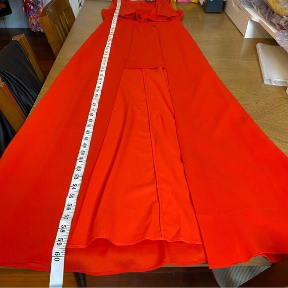 BCBGMAXAZRIA Bright Red Tanika High Low Gown Size 4 - Picture 10 of 10